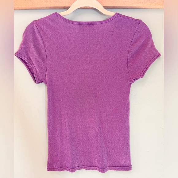 Michael Stars Purple Short Sleeve Tee - Picture 2 of 3